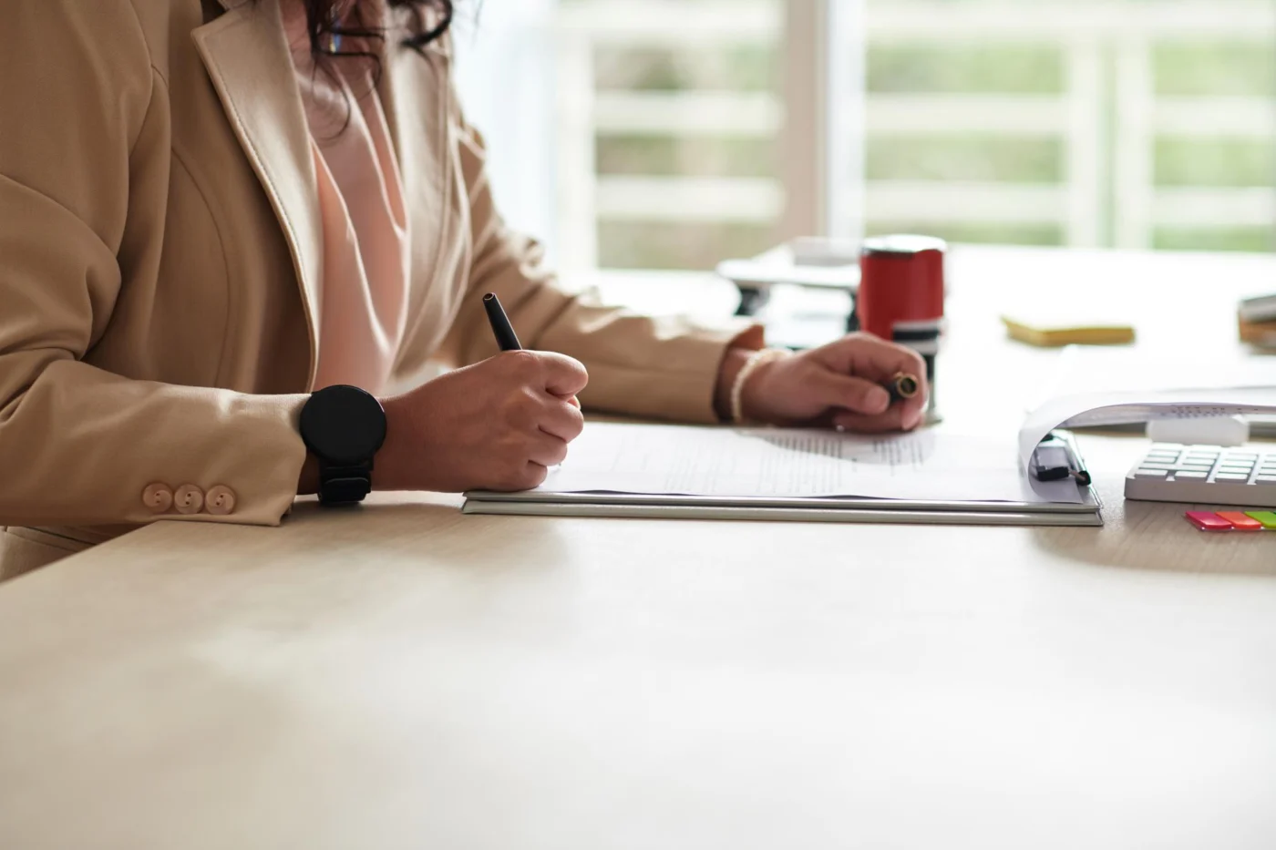 A US hiring manager reviewing an independent contractor's supplier file before engaging them